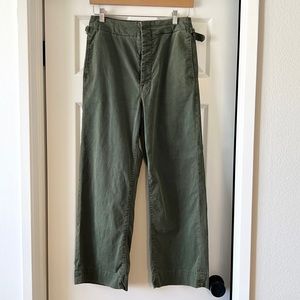 👖 MOTHER Denim - Cinch Greaser Ankle Trouser - Army Green - Size 29